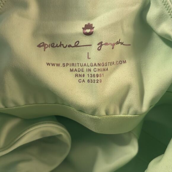 Spiritual Gangster Jet Active Mini Dress in Lime Green Size Large NEW NWT - Picture 8 of 11